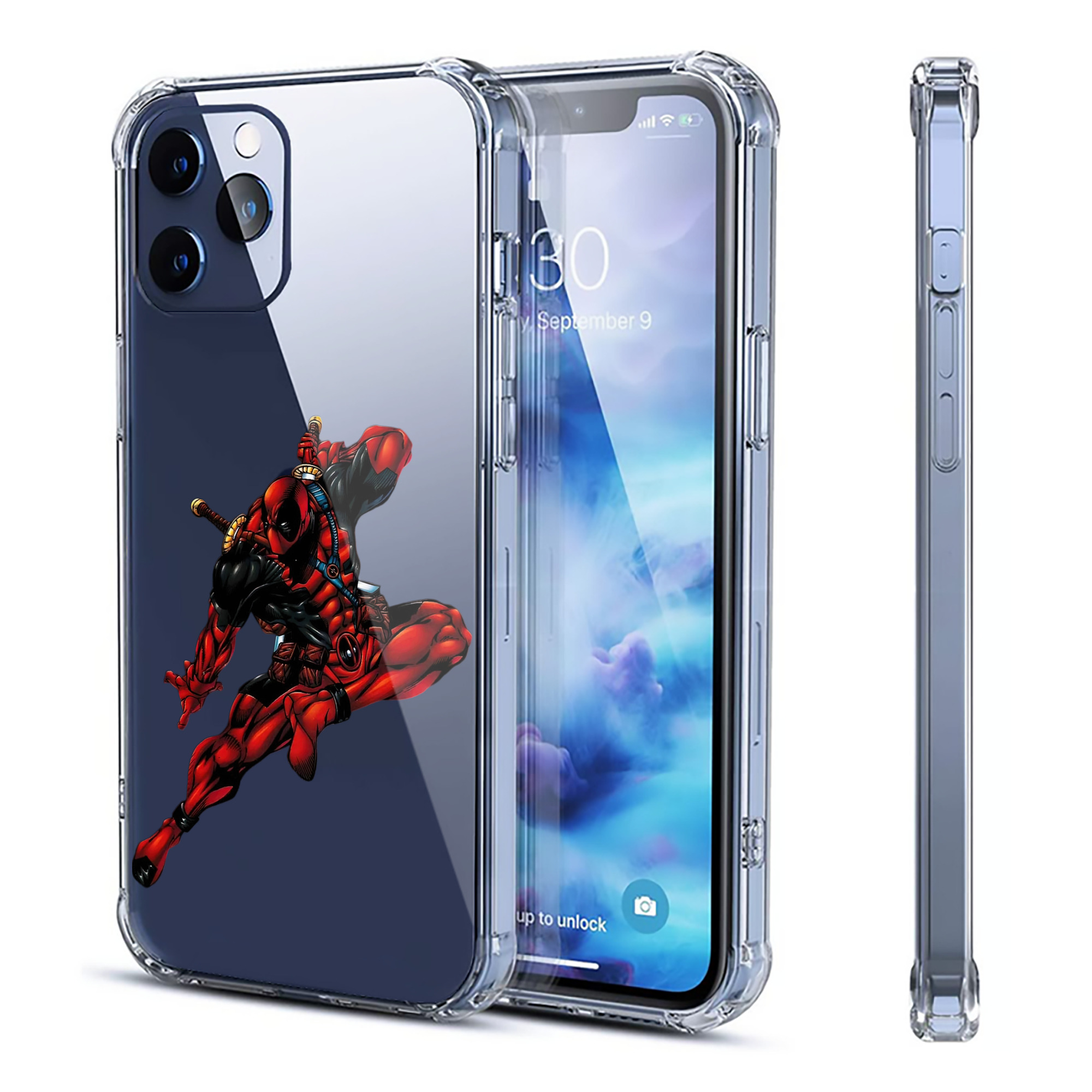 （画像用） Deadpool デッドプール 【iPhone 12シリーズ対応】透明スマホケース（クリアソフトケース）